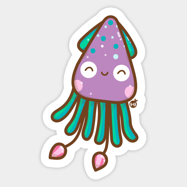 Mollusk Squid Sticker by MisturaDesign